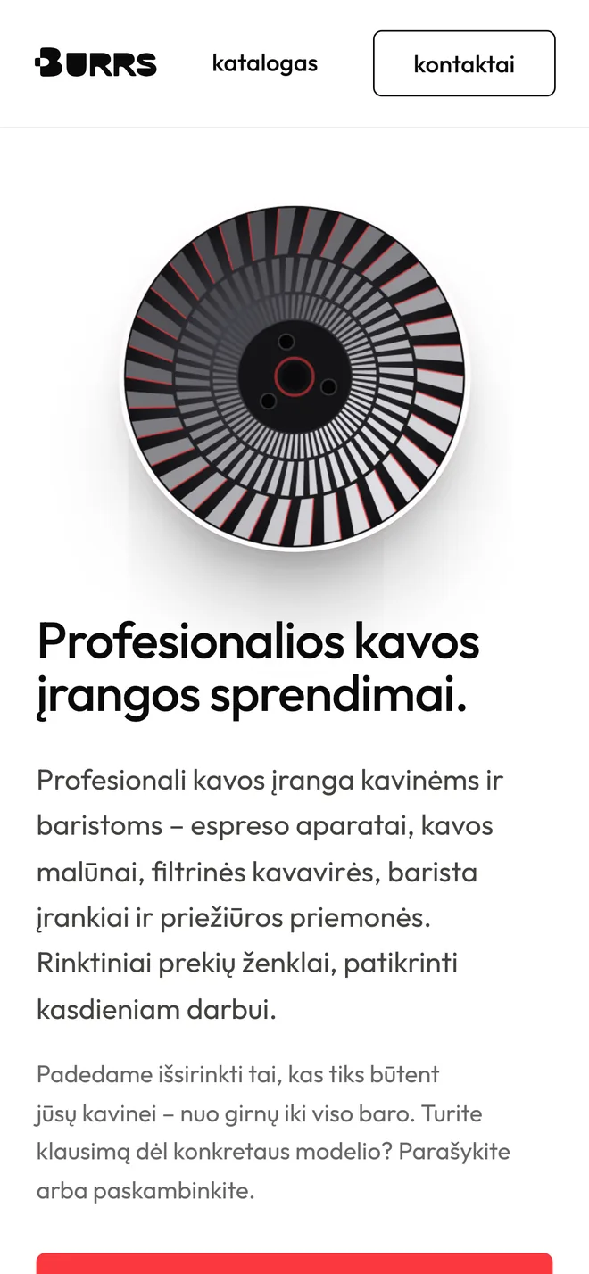 burrs.lt pirmas ekranas telefone
