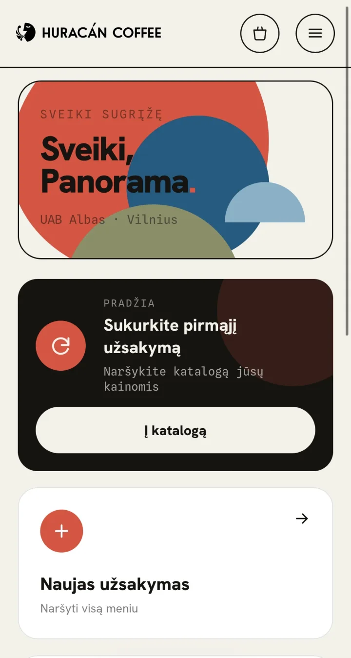 huracanb2b.lt — mobilus vaizdas